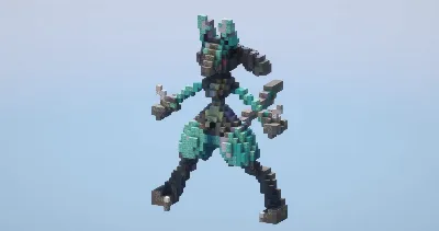 Lucario from Pokemon — Minecraft Build by LeonisBuilds