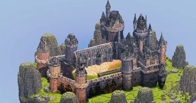 Stone Fantasy Castle — Minecraft Build by StrongholdStudios