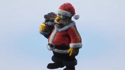 Santa Homer Simpson — Minecraft Build by LeonisBuilds