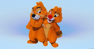 Chip and Dale — Minecraft Build by LeonisBuilds