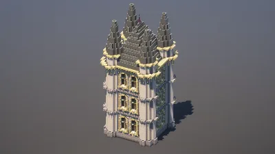 Gothic Castle Tower 2 — Minecraft Build by MellowHat