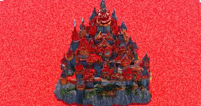 Giant Red Castle — Minecraft Build by ImpossibleBuilds