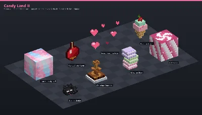 Candy Land II Asset Download [Java + Bedrock + Blockbench] — Minecraft Resource Pack by ScorpionTeam