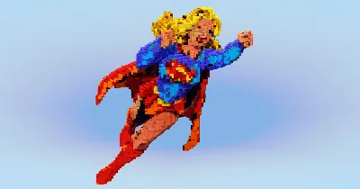 Supergirl from DC Comics — Minecraft Build by LeonisBuilds