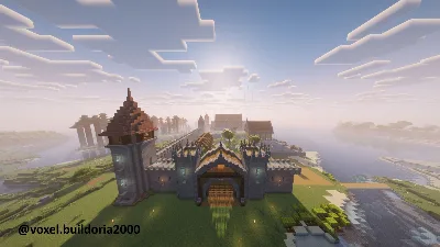 Survival starter base (castle) 26.2 — Minecraft Build by voxel.buildoria2000