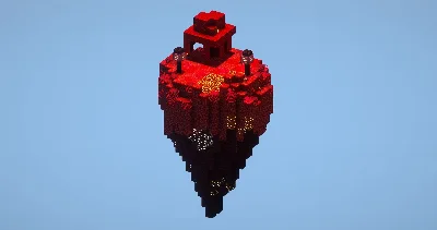 Flying Nether Island — Minecraft Build by LeonisBuilds
