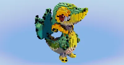 Snivy from Pokemon — Minecraft Build by LeonisBuilds