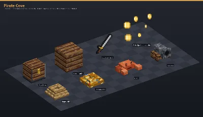 Pirate Cove Asset [Java + Bedrock + Blockbench] — Minecraft Resource Pack by ScorpionTeam