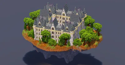 Floating Island Gothic Castle — Minecraft Build by MellowHat