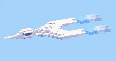 White Spaceship — Minecraft Build by LeonisBuilds
