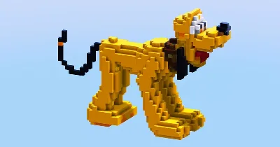 Pluto from Disney Mickey Mouse — Minecraft Build by LeonisBuilds