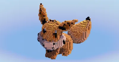 Eevee from Pokemon — Minecraft Build by LeonisBuilds