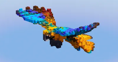 Light Blue Macaw Parrot — Minecraft Build by LeonisBuilds