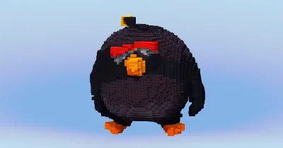 Bomb from Angry Birds — Minecraft Build by LeonisBuilds