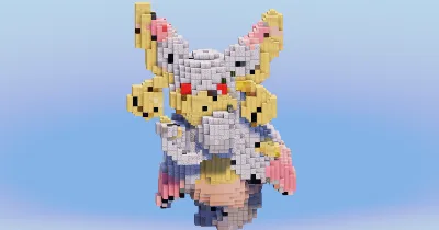 Mega Audino from Pokemon — Minecraft Build by LeonisBuilds