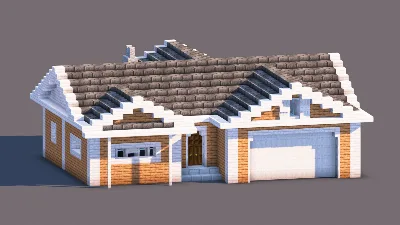 Modern Suburban Ranch House | Family Home with Garage — Minecraft Build by RaekonBuilds