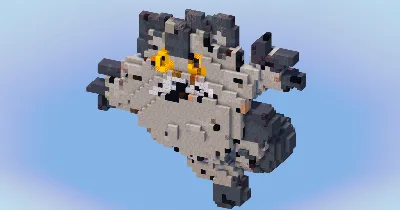 Galarian Meowth from Pokemon — Minecraft Build by LeonisBuilds