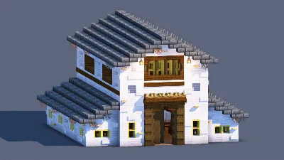 White Farm Barn | Fully Furnished Interior — Minecraft Build by RaekonBuilds