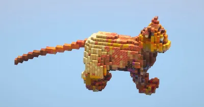 Orange Cat small — Minecraft Build by LeonisBuilds