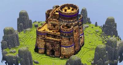 Sandstone Medieval Castle — Minecraft Build by StrongholdStudios