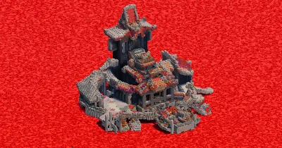 Asian Red Roof Town — Minecraft Build by ImpossibleBuilds