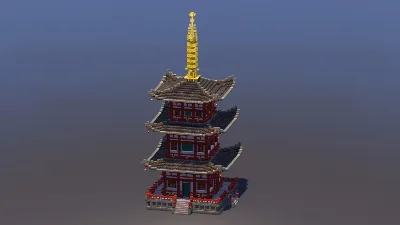 Medium Japanese Pagoda — Minecraft Build by MellowHat