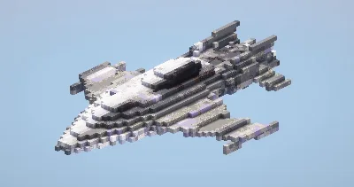 Gray Starship — Minecraft Build by LeonisBuilds