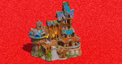 Elven Manor Blue Roof — Minecraft Build by ImpossibleBuilds