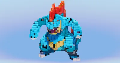 Feraligatr from Pokemon — Minecraft Build by LeonisBuilds