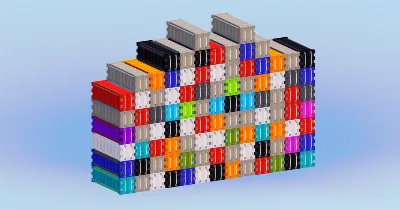 Containers Pile 2 — Minecraft Build by LeonisBuilds