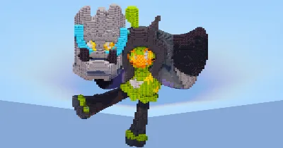 Ogerpon Cornerstone Mask — Minecraft Build by LeonisBuilds