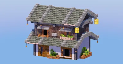 Tuff Japanese House 4 — Minecraft Build by LeonisBuilds