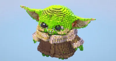 Baby yoda — Minecraft Build by LeonisBuilds