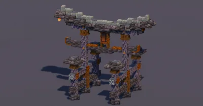 Black Japanese Torii — Minecraft Build by MellowHat