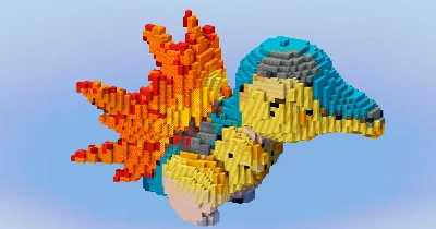 Cyndaquil from Pokemon — Minecraft Build by LeonisBuilds