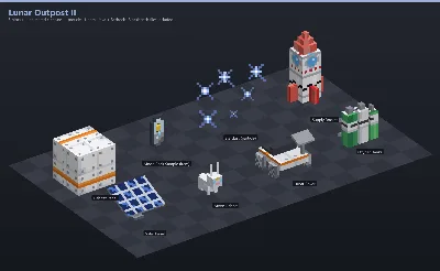 Lunar Outpost II Asset Download [Java + Bedrock + Blockbench] — Minecraft Resource Pack by ScorpionTeam