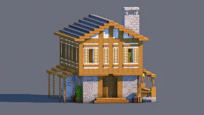 Medieval House – Fully Decorated Interior | Download — Minecraft Build by RaekonBuilds