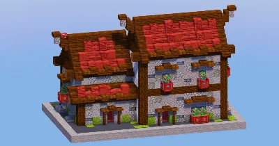 Mangrove Red Medieval House 13 — Minecraft Build by LeonisBuilds