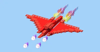 Red Spaceship — Minecraft Build by LeonisBuilds
