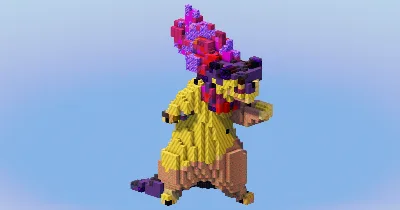 Hisuian Typhlosion from Pokemon — Minecraft Build by LeonisBuilds
