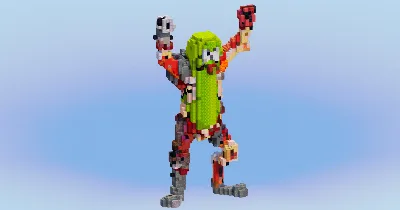 Pickle Rick from Rick and Morty — Minecraft Build by LeonisBuilds