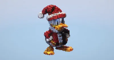 Christmas Donald Duck from Disney Duck Tales — Minecraft Build by LeonisBuilds