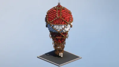 Red Hot Air Baloon — Minecraft Build by LeonisBuilds