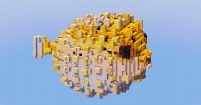 Pufferfish Animal — Minecraft Build by LeonisBuilds