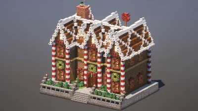 Christmas Gingerbread House — Minecraft Build by MellowHat