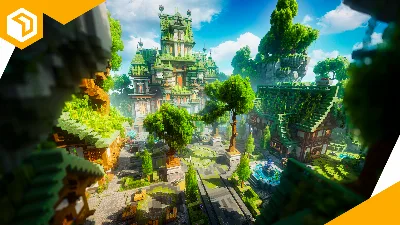 Evergrove Spawn — Minecraft Build by BlockyVerse