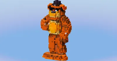 Freddy Fazbear from FNAF Five Days At Freddy — Minecraft Build by LeonisBuilds