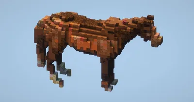 Brown Horse small — Minecraft Build by LeonisBuilds