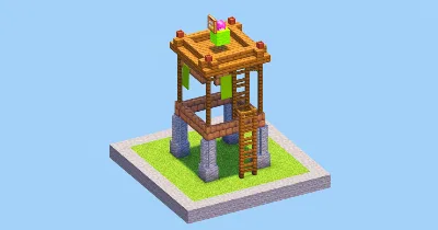Clash of Clans Archer Tower Level 4 — Minecraft Build by LeonisBuilds
