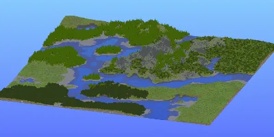 Survival Multibiome Rivers 2000x2000 Blocks Custom Map, River, Forest, Plains, Oak forest, Birch forest, Mountains, Jagged Peaks, Willow forest — Minecraft Build by LeonisBuilds